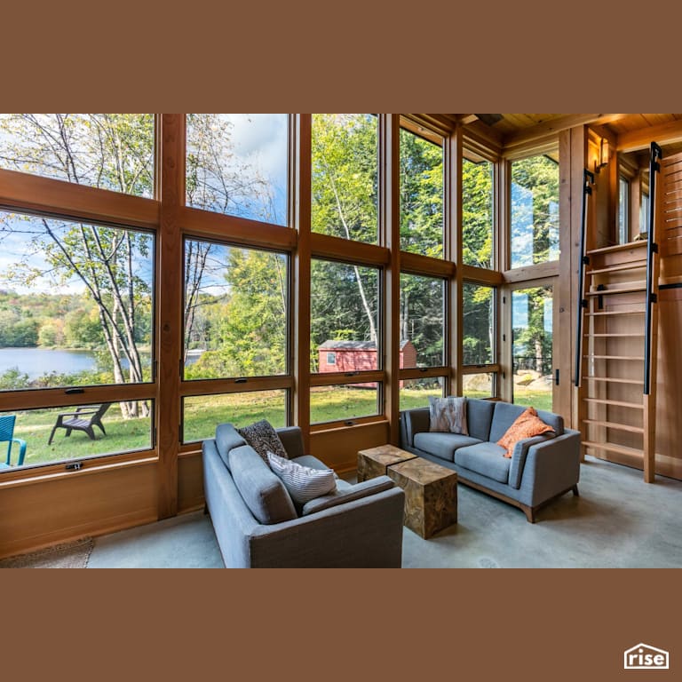 New England Cabin with Argon Gas Filled Window by FabCab Inc