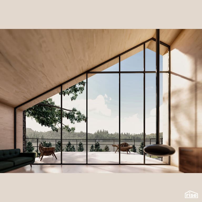Living Room with Salvaged Wood Furniture by RAD LAB