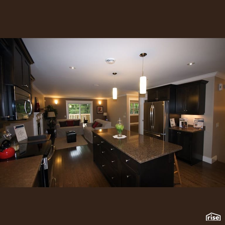 107 Olive - Kitchen with Refrigerator by Whitestone Developments