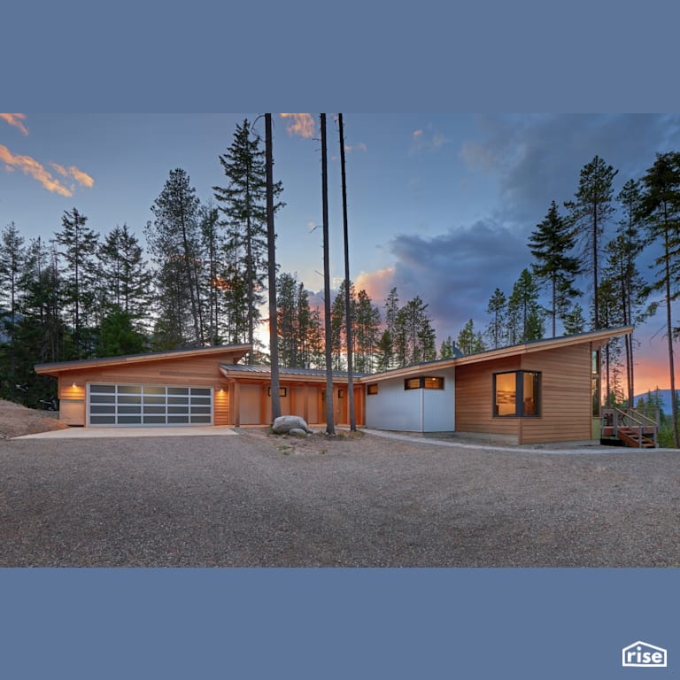 Cle Elum Home Exterior with Standing Seam Metal Roof by FabCab Inc