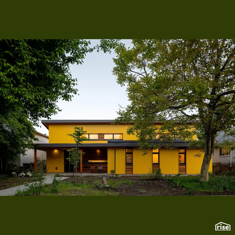 Front yard with Triple Pane Window by Lanefab Design/Build