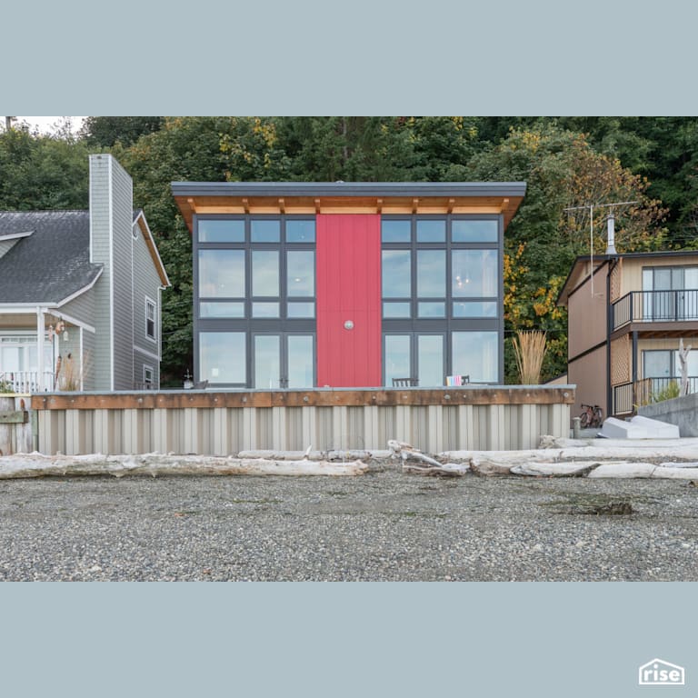 Camano Island Beach House with Argon Gas Filled Window by FabCab Inc