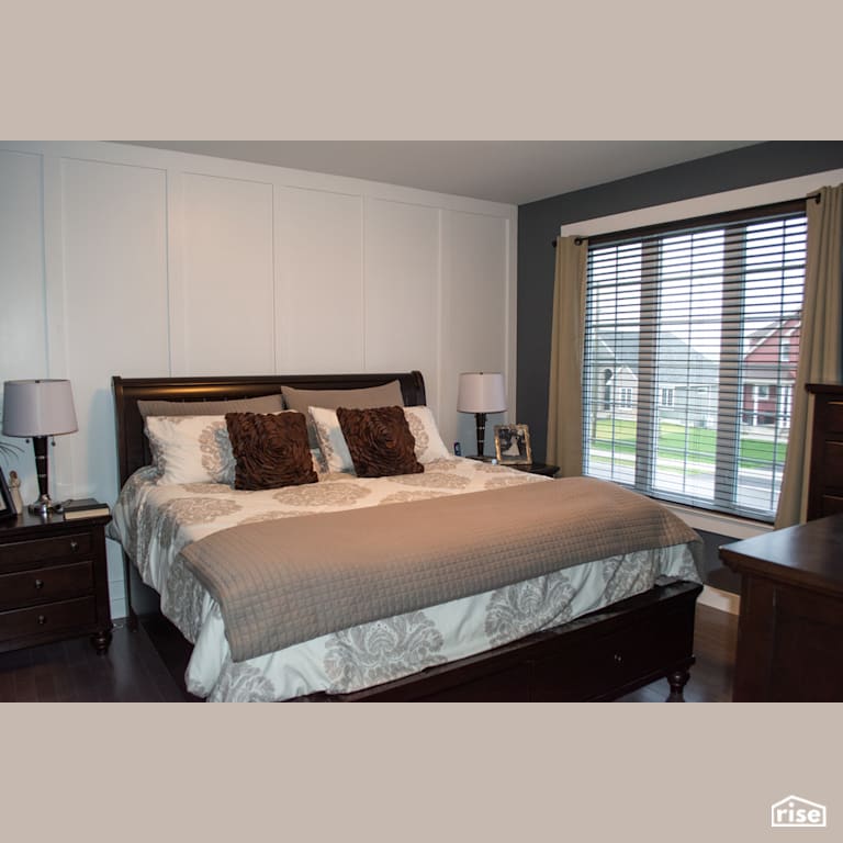 The Carolina - Master Bedroom with Triple Pane Window by Justin Bowers Homes