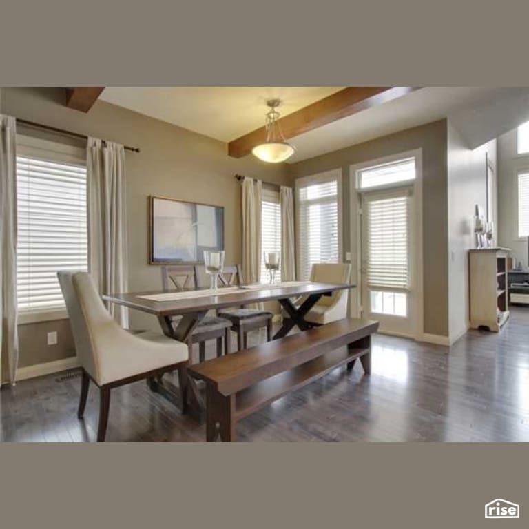 Silverado Bank Dining Room with LED Lighting by Reimagine Designs