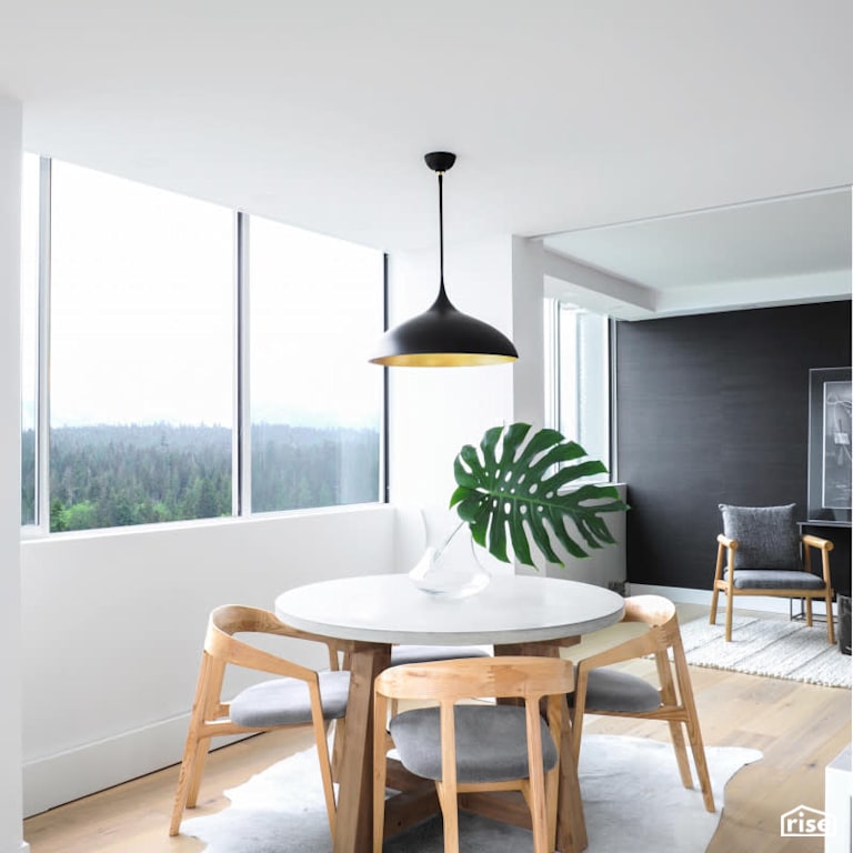 Dining Room with Engineered Hardwood by PlaidFox