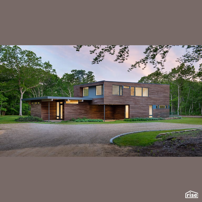 Turket designed home with Thermally Modified Wood Siding by Thermalwood Canada