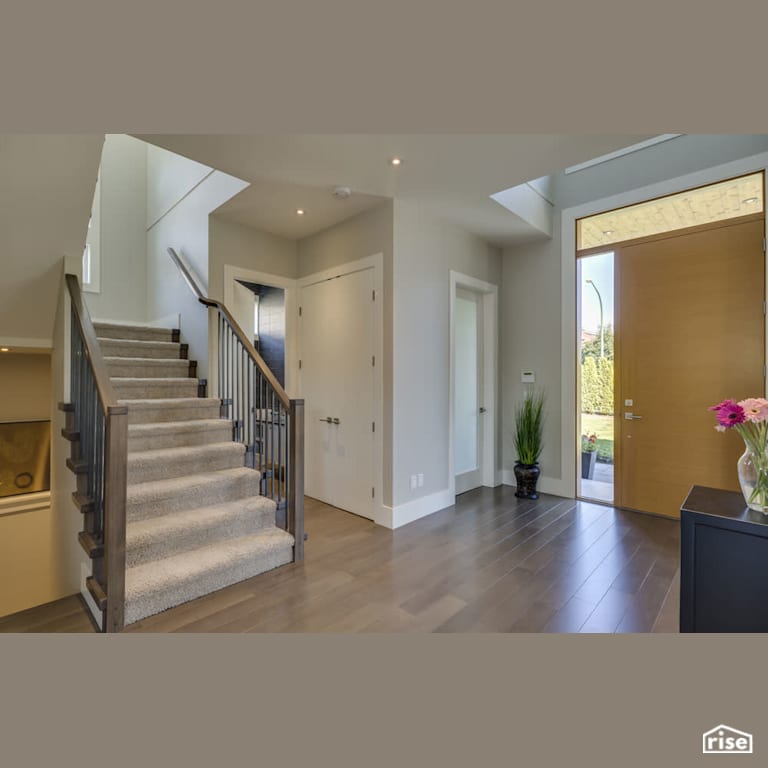 Burnaby Tranquility - Entryway with Integrated LED by Clay Construction