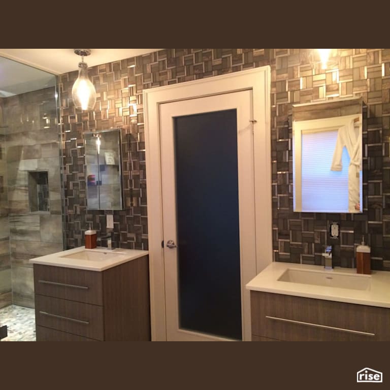 Beautiful Bathroom Reno Retreat with Low-Flow Bathroom Faucet by Amazing Space Interiors