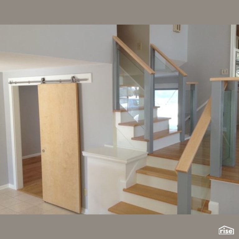 Custom Staircase with FSC Certified Hardwood by Constructive Builders