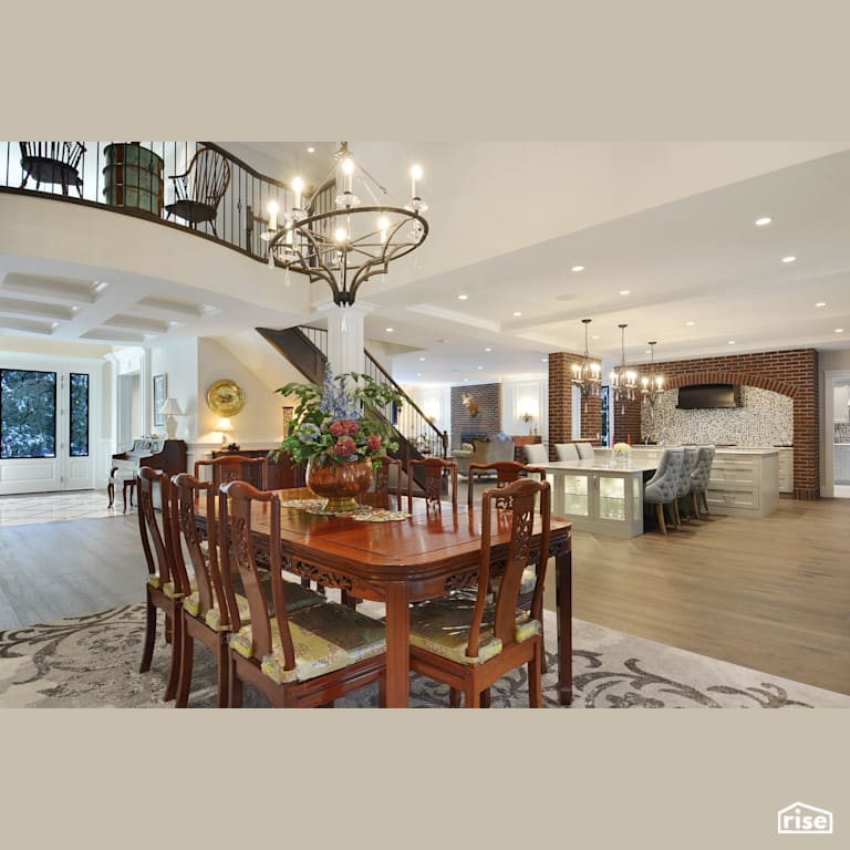 Dining Room with Integrated LED by My House Design/Build Team Ltd.