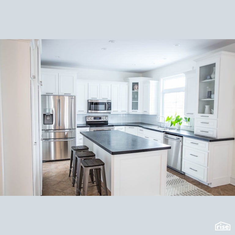 Marlborough Residence Kitchen with Low-Flow Kitchen Faucet by Reimagine Designs