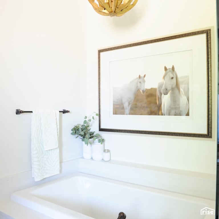 Bathroom Tub with Low-Flow Bathroom Faucet by PlaidFox
