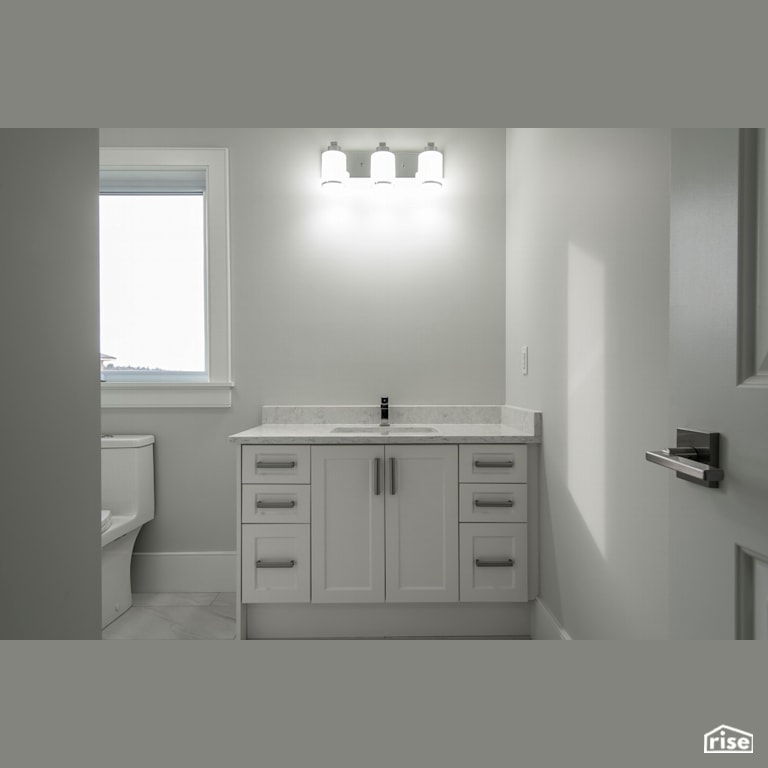 Villa Lina - Bathroom with Low-Flow Kitchen Faucet by Bowers Construction