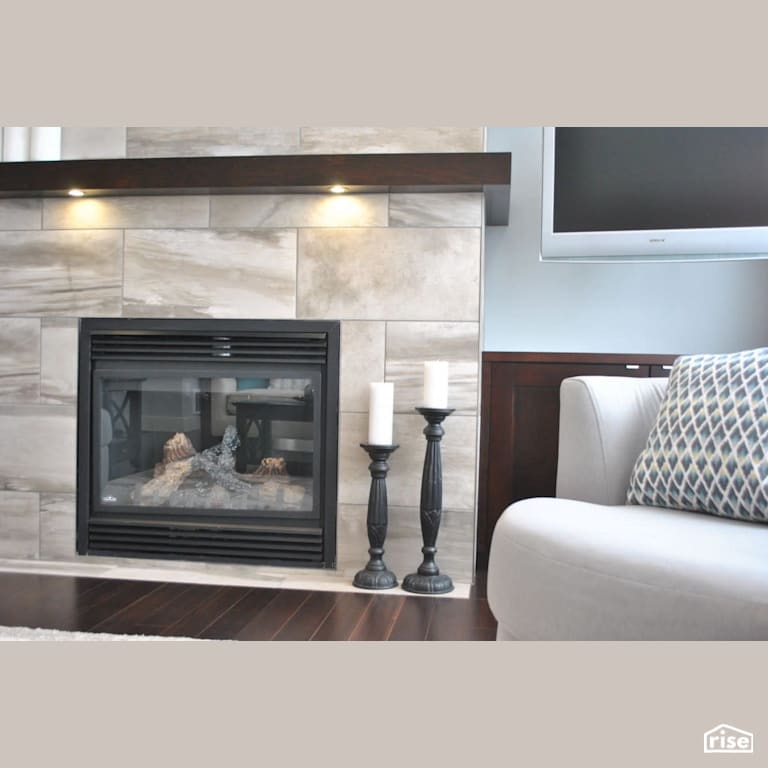 A Beauty in Bedford with Gas Fireplace by Amazing Space Interiors