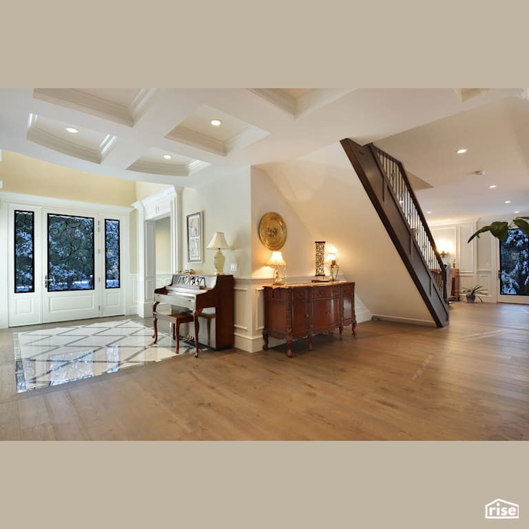 Entryway with Integrated LED by My House Design/Build Team Ltd.
