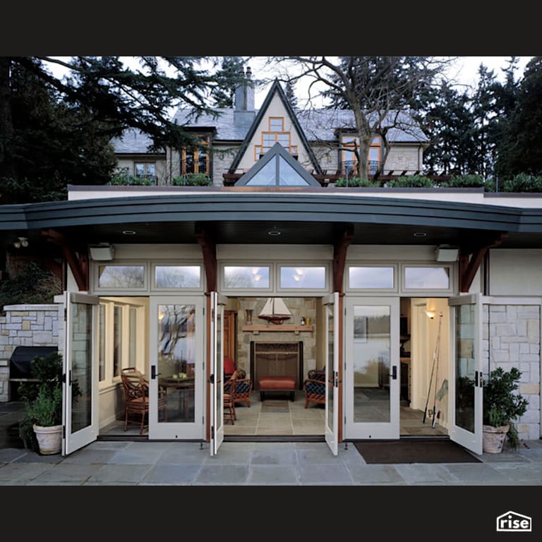 Rear patio with with Integrated LED by Gant Nychay Architecture PLLC