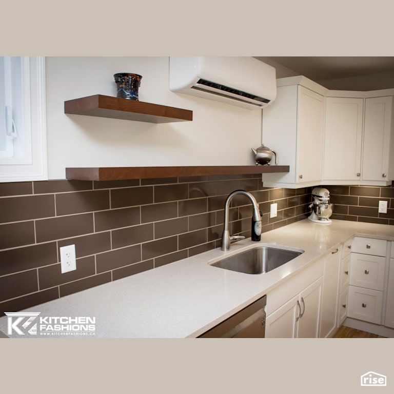 Kitchen Fashions - Kitchen and Workroom Space with Low-Flow Kitchen Faucet by Home Fashions