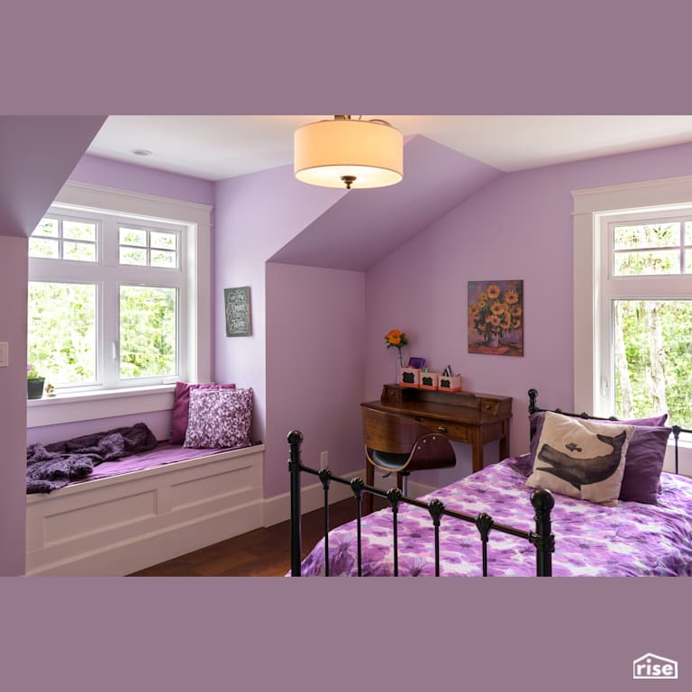 Bedroom with Integrated LED by Ellenwood Homes