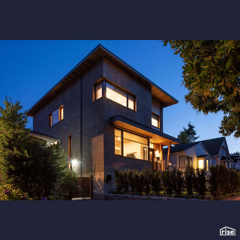 evening with Triple Pane Window by Lanefab Design/Build