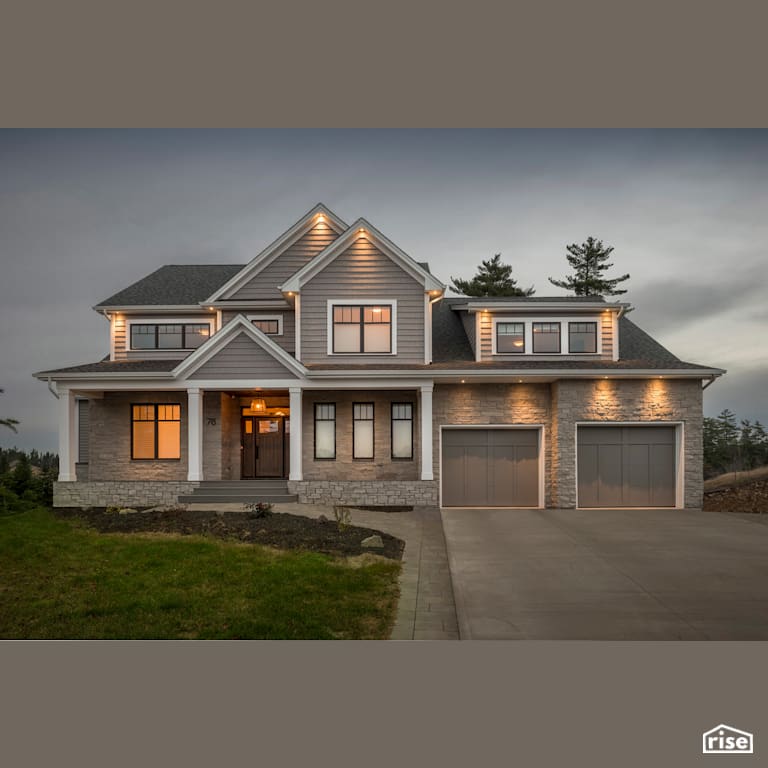 Timeless Escape - Exterior with Accent Outdoor Lighting by Homes by Highgate