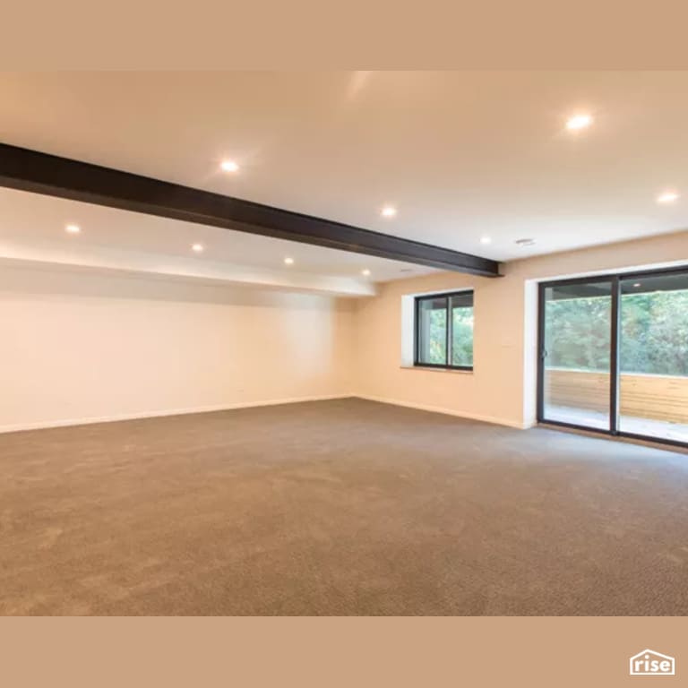 Family Room with Integrated LED by Constructive Builders