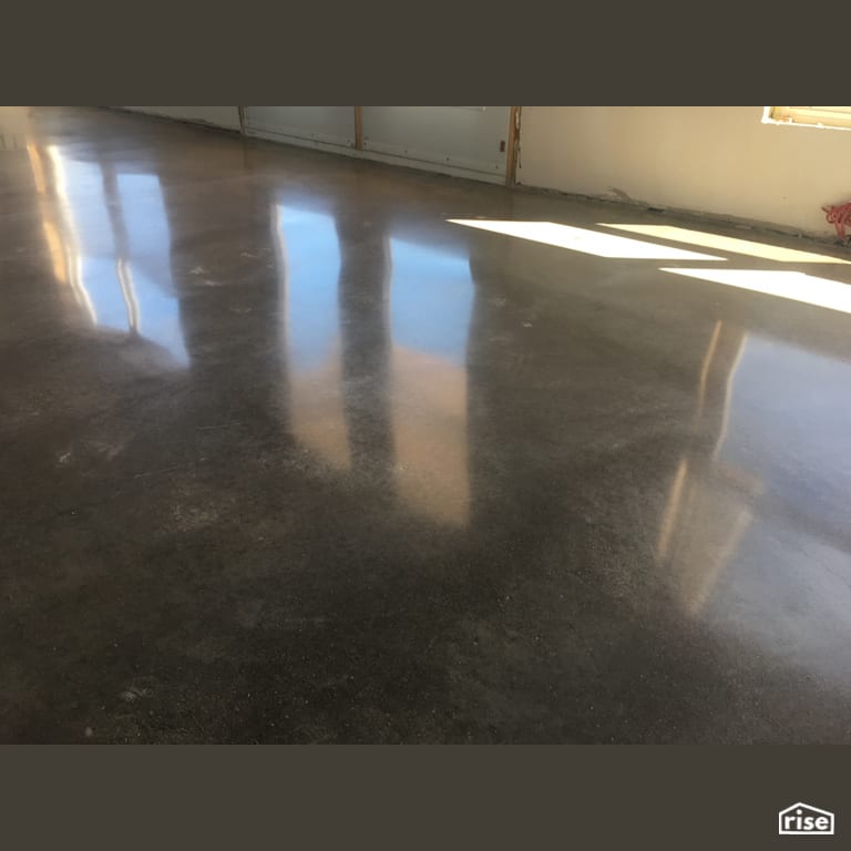 400 Grit cream polish with Concrete Flooring by DeltaCrete