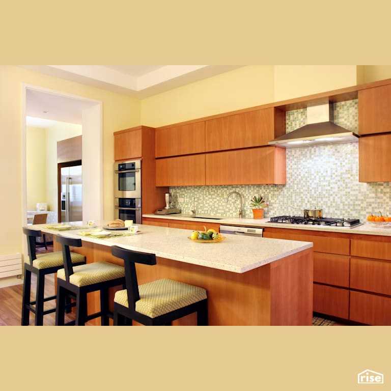 Sage Pearl Countertop with Recycled Glass Countertop by IceStone