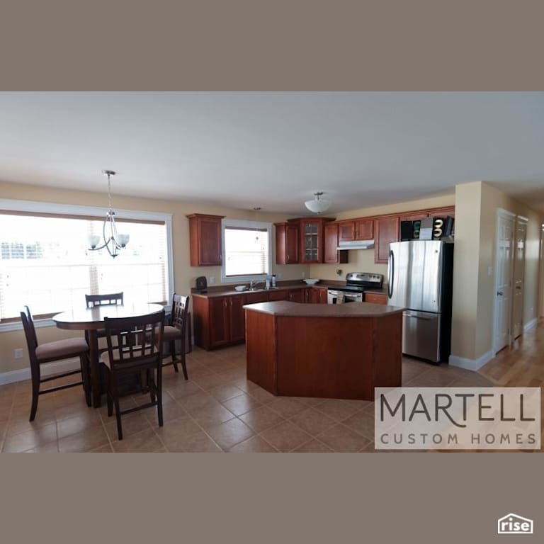 Netzero Home - Kitchen with Refrigerator by Martell Homes