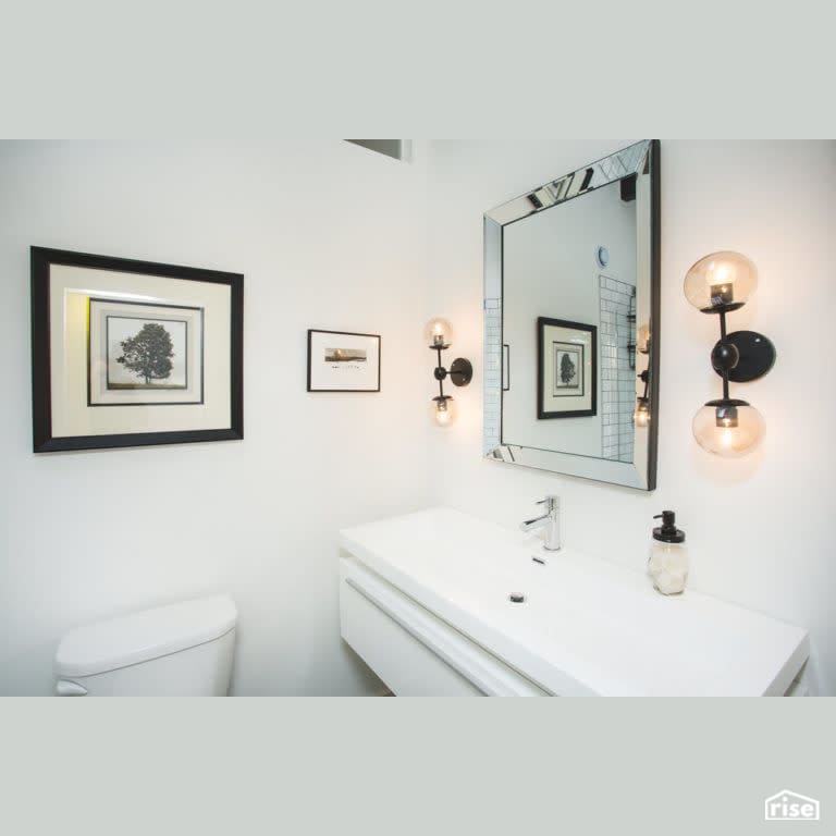 Bachelor Pad Renovation Bathroom with LED Lighting by Vantage Build