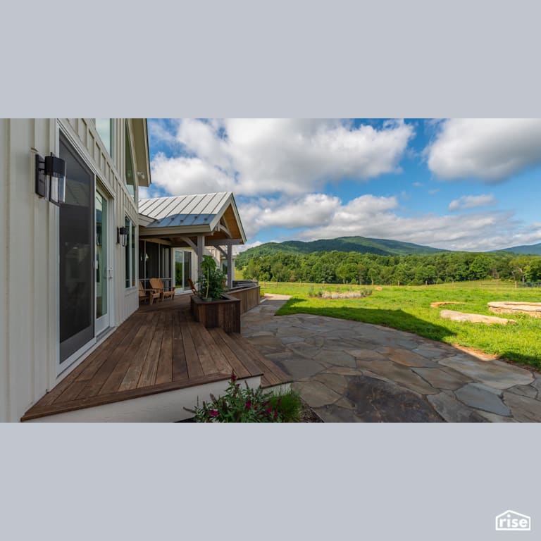 Rear Deck Made of Thermally Modified Wood with Thermally Modified Wood Decking by Americana by Bingaman