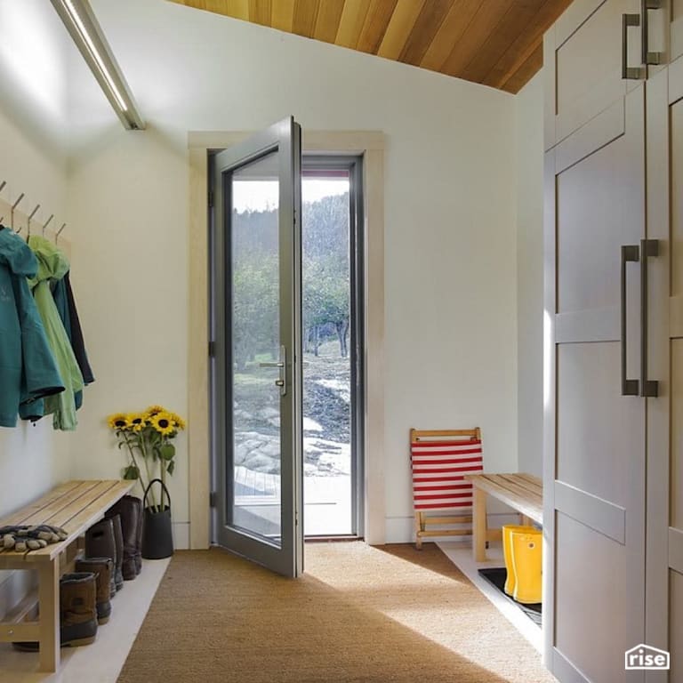 Finished wood shiplap ceiling with Interior Wood Finish by Vermont Natural Coatings