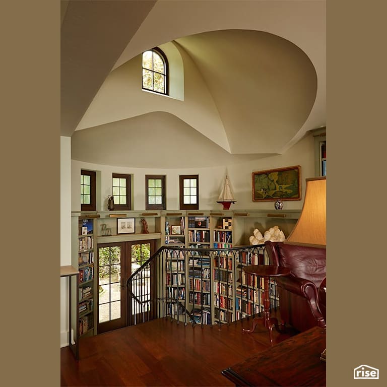 West Seattle staircase and entryway with Fixed Window by Gant Nychay Architecture PLLC