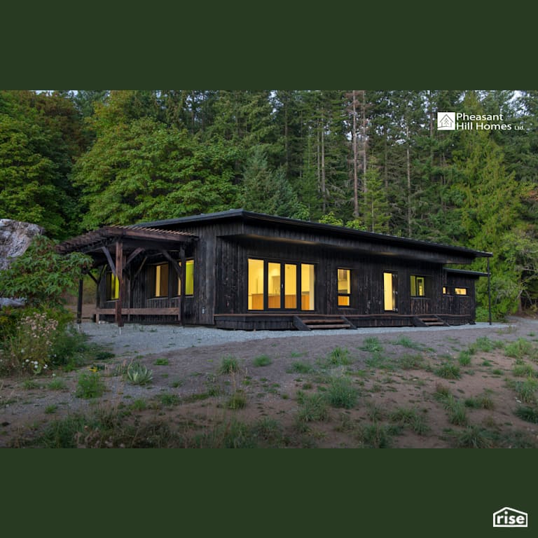 Yakisugi Passive House with Standing Seam Metal Roof by Pheasant Hill Homes Ltd.