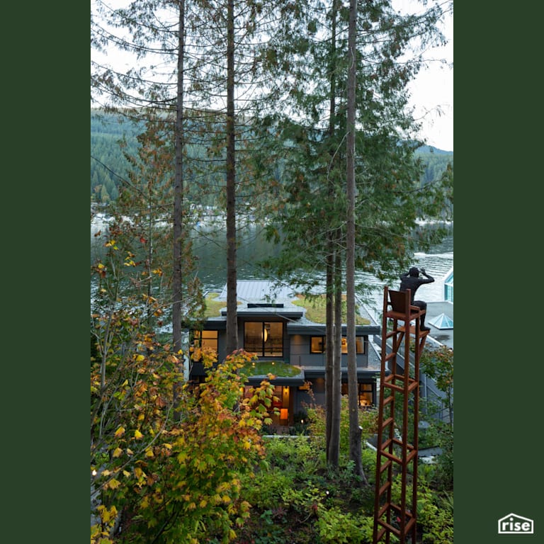 Exterior with Accent Outdoor Lighting by Naikoon Contracting