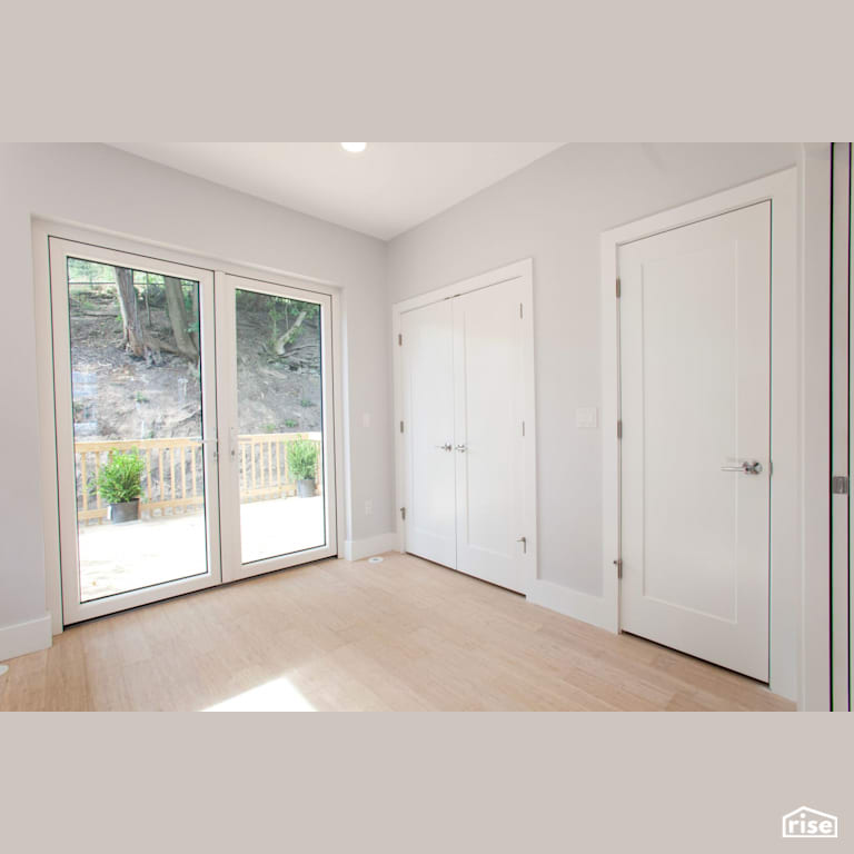 Black Street Development Home Office With Entrance with Laminate Flooring by Module