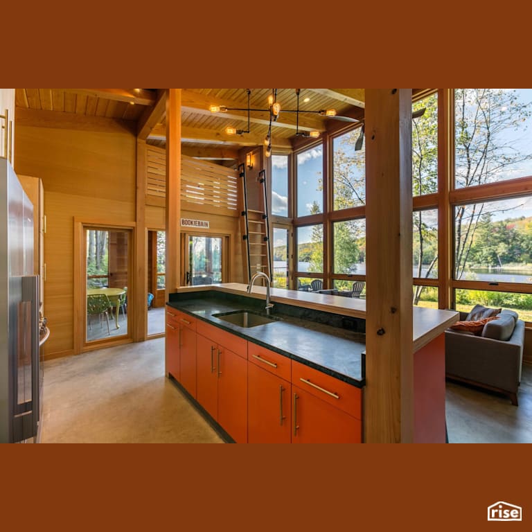 New England Cabin with Argon Gas Filled Window by FabCab Inc