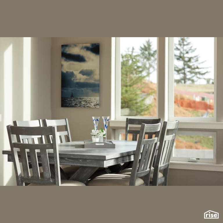 Dining Room with Fixed Window by Winsome Construction
