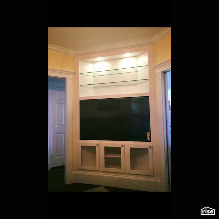 Lawrence Street - Entertainment Center with Integrated LED by Brad Goodsell Design | Build Inc