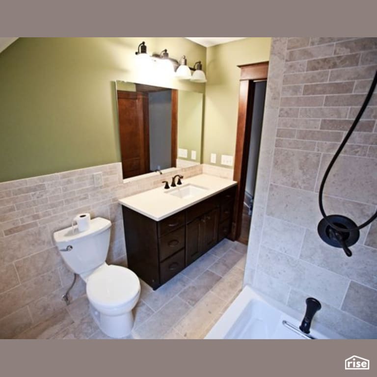 Bathroom Remodel with Dual Flush Toilet by Constructive Builders