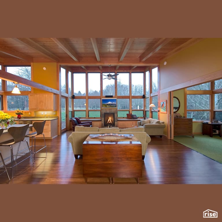 Whidbey Island Home with Argon Gas Filled Window by FabCab Inc