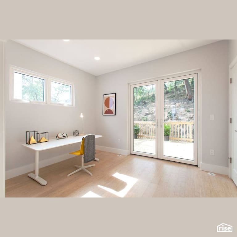 Black Street Development Home Office with Integrated LED by Module