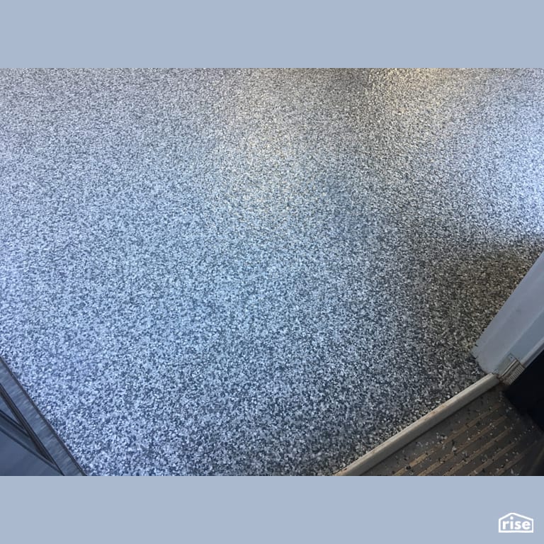 Stonehenge flake floor  with Concrete Countertop by DeltaCrete