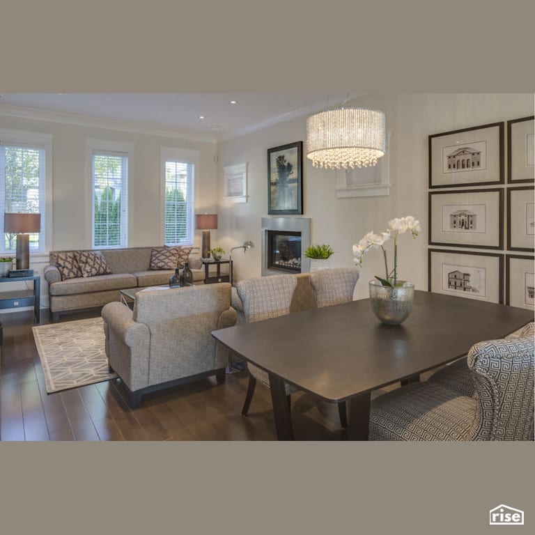 Clay Construction - Kerrisdale Traditional - Living Room with Integrated LED by Clay Construction