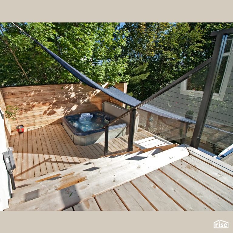 Hot Tub Deck with Pressure Treated Decking by RSI Projects