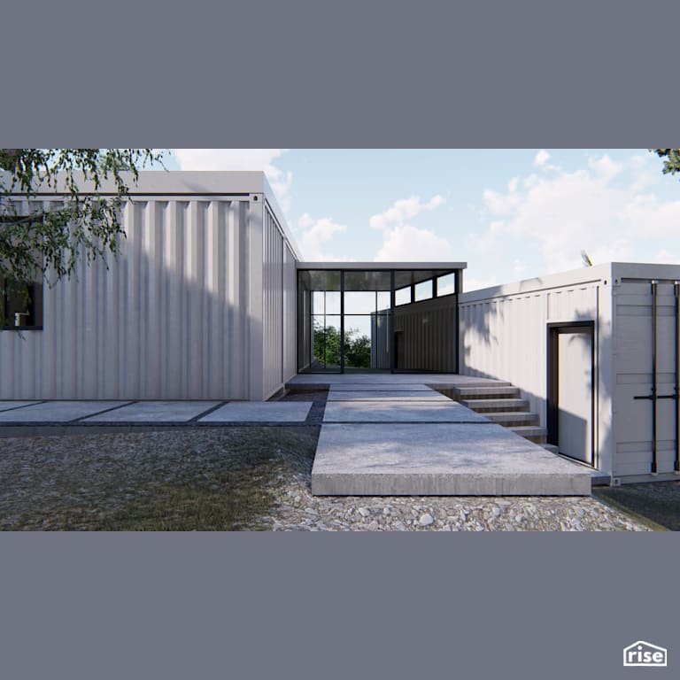Exterior with Accent Outdoor Lighting by RAD LAB