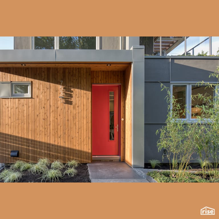 MODCUBE - Entryway with Accent Outdoor Lighting by Synthesis Design