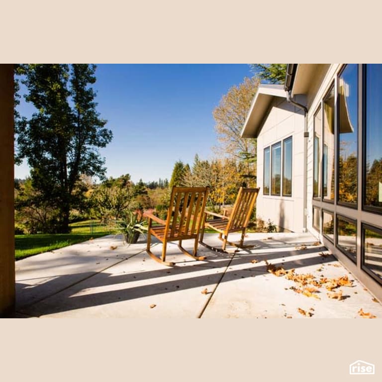 Rear Patio with Accent Outdoor Lighting by Winsome Construction