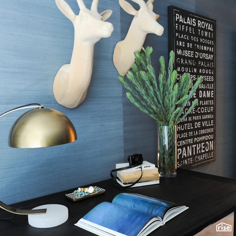 Home Office with Wallpaper by PlaidFox