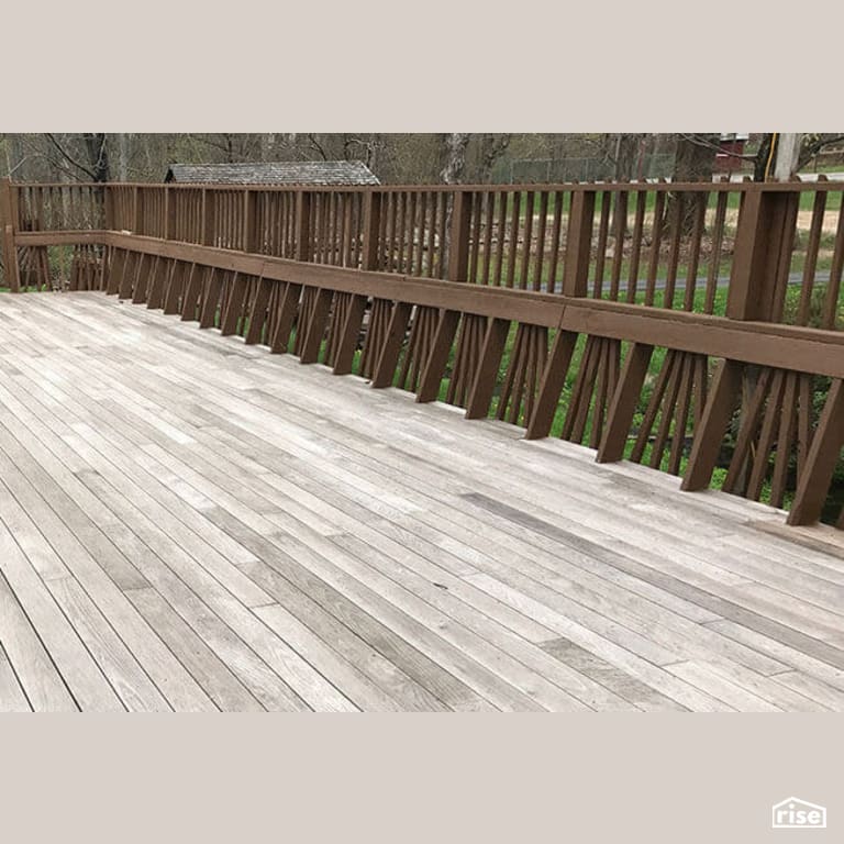 Thermally Modified Wood Deck With Brown Railing with Thermally Modified Wood Decking by Americana by Bingaman