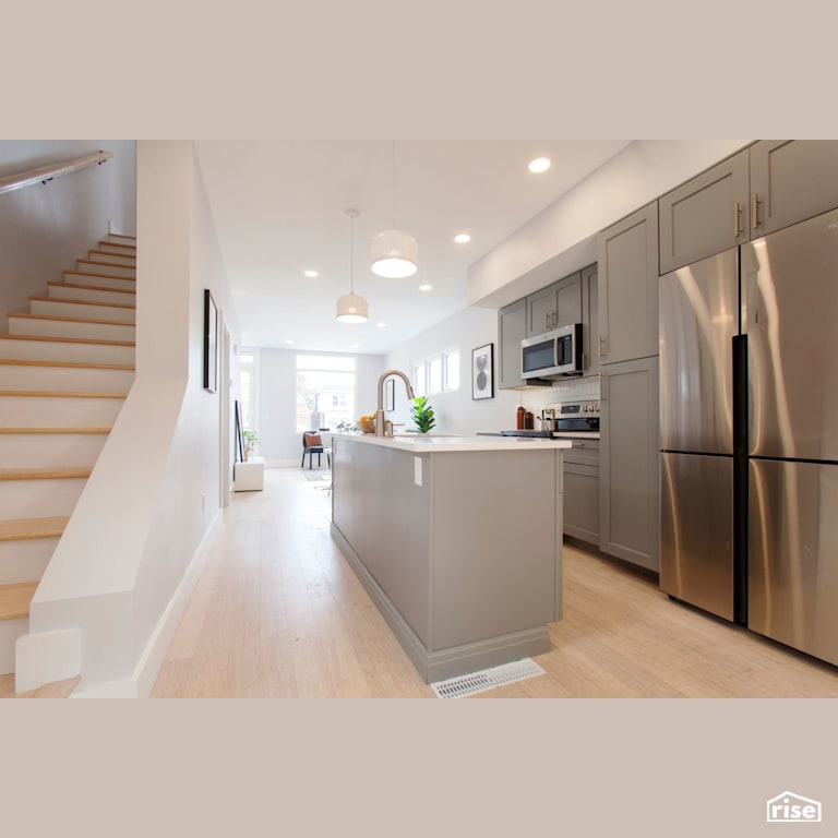 Black Street Development Kitchen with Low-Flow Kitchen Faucet by Module